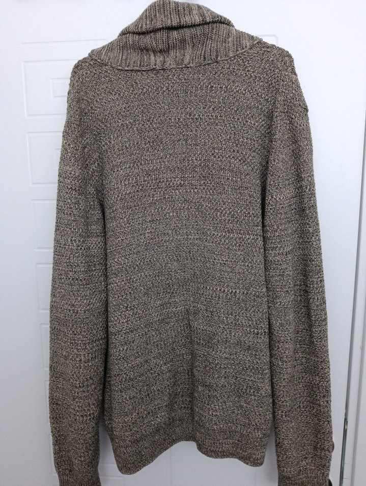 Erkek Kahverengi Triko Hırka, Rahat Kesim - Görsel 5