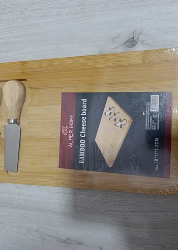 Parlak Bej Bambu Peynir Kesme Tahtası - Görsel 2