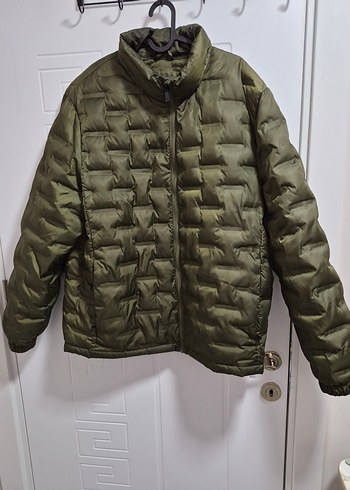 Fermuarlı Yeşil Erkek Mont - Görsel 12