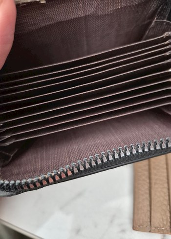 erkek ikinci el Deri Fermuarlı Cüzdan Kahverengi - Görsel 3