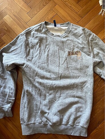 H&M Gri Kalın Sweatshirt