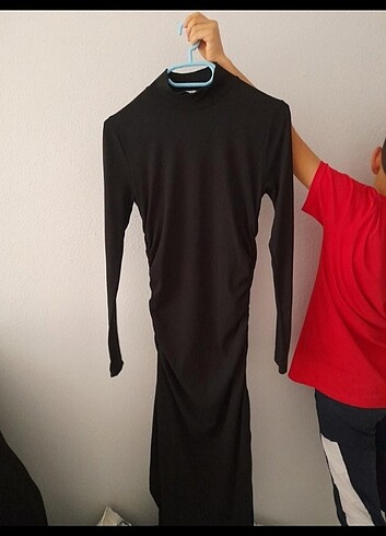 Diğer Siyah yanları büzgülü elbise