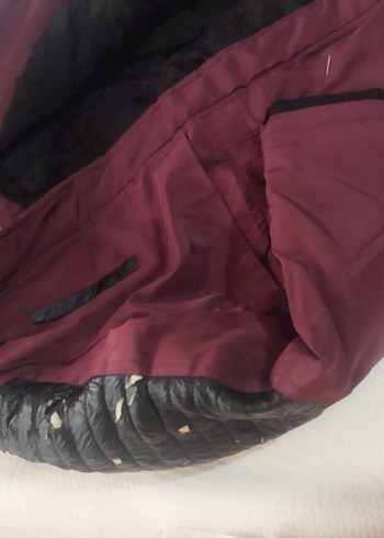 Bordo Fermuarlı kız çocuk Kışlık Uzun Mont