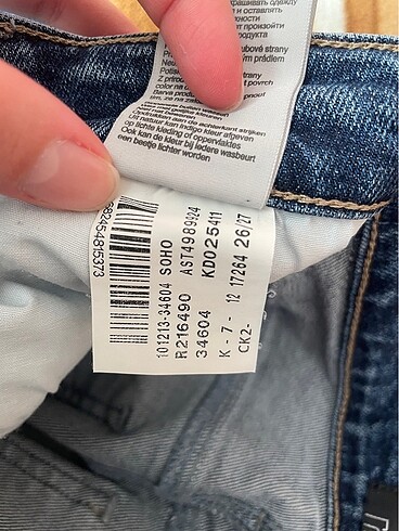 26 Beden mavi Renk Kot Pantolon