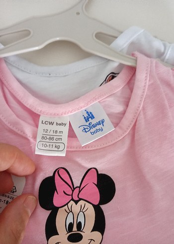 12-18 Ay Beden 2 adet Minnie Mouse Kız Elbise