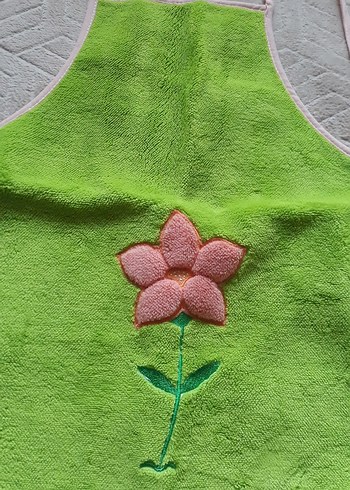 Renkli Nakışlı Yeşil Mutfak Önlüğü - Görsel 2