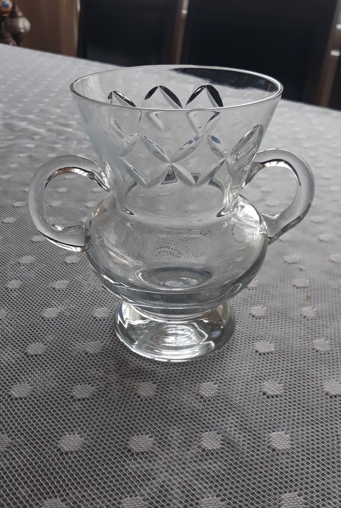 Çift Kulplu Şeffaf Cam Kupa - Görsel 2