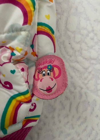 Kapüşonlu, Kürklü, Renkli Kız Çocuk Yelek - Görsel 5