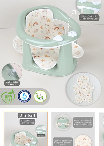 Bej Pastel Bebek Yatağı Minderi - Görsel 3