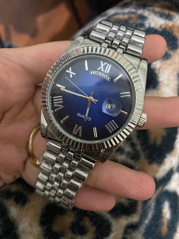 Mavi Kadranlı Modern Klasik Erkek Saati - Görsel 2