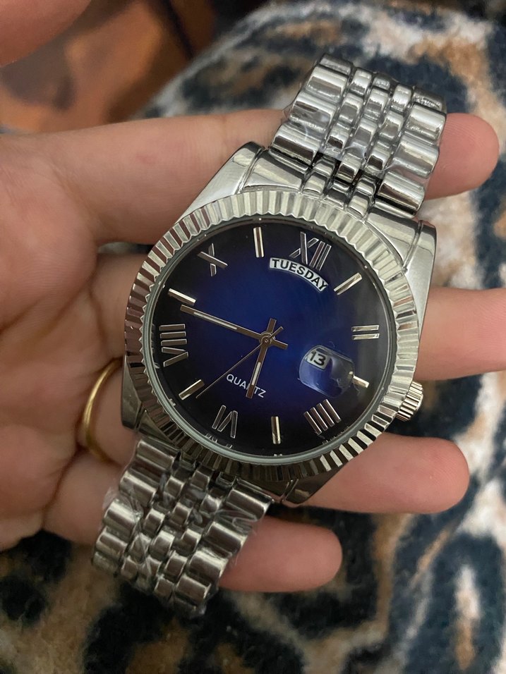 Mavi Kadranlı Modern Klasik Erkek Saati - Görsel 4