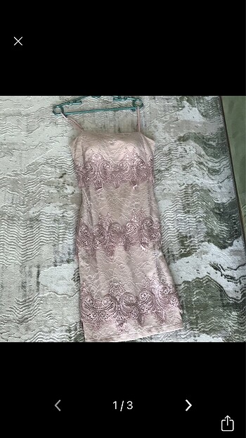 Mini pudra elbise