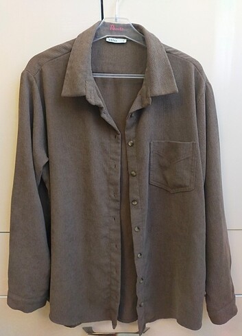 Vintage Kahverengi Oversize Gömlek
