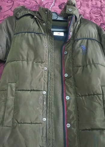 Erkek çocuk haki Midi Mont Düğmeli Fermuarlı - Görsel 2