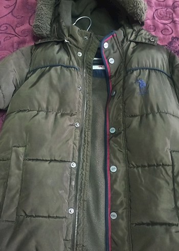 Erkek çocuk haki Midi Mont Düğmeli Fermuarlı - Görsel 3