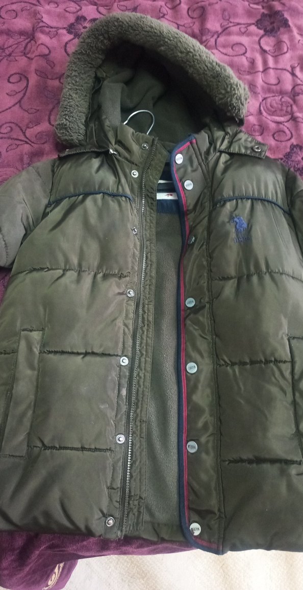 Erkek çocuk haki Midi Mont Düğmeli Fermuarlı - Görsel 3