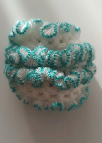 Turkuaz Renkli El Yapımı marul lif modeli - Görsel 2