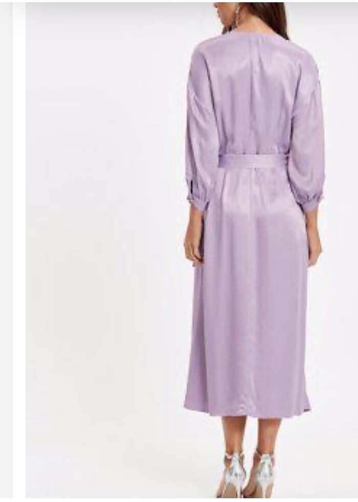 Pamuk Saten elbise - Görsel 2