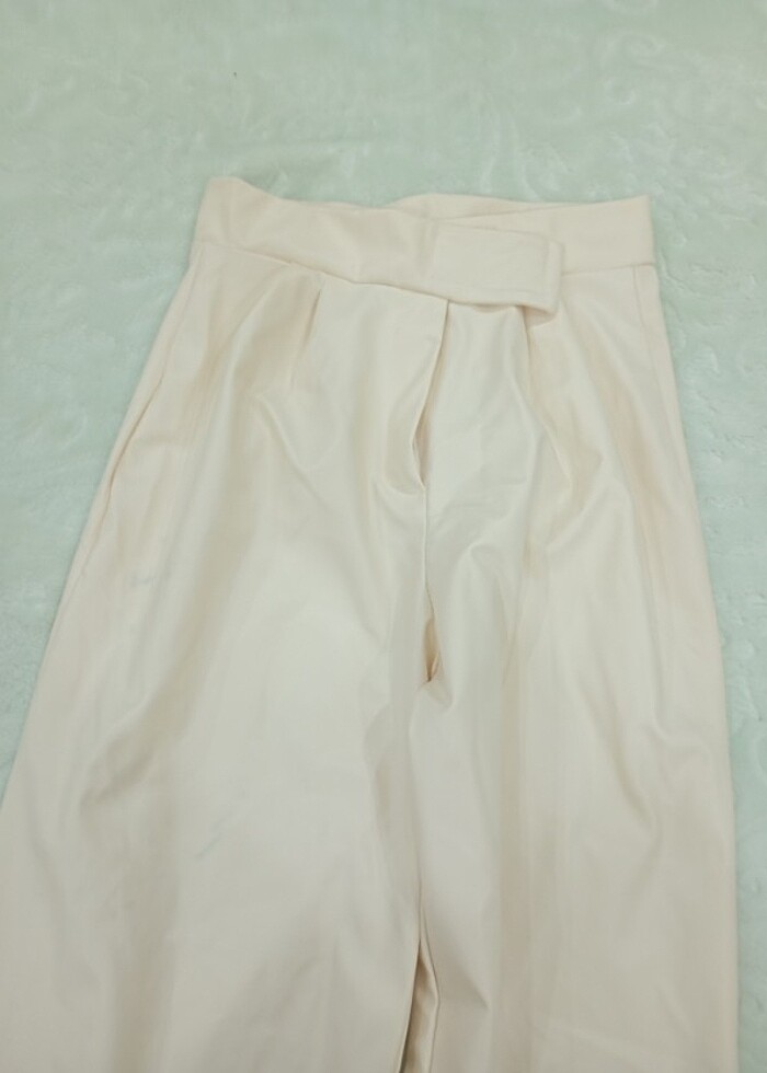 Bej Deri pantolon  - Görsel 2