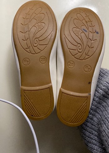 Beyaz Nakışlı Kız Çocuk Babet Ayakkabı - Görsel 3