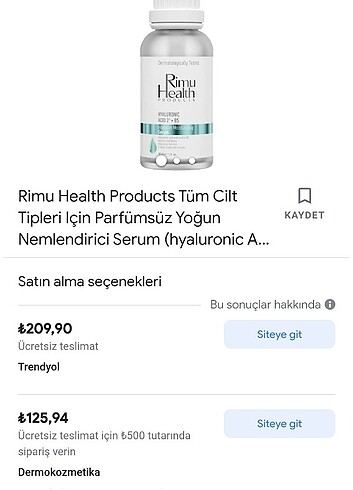 Rimu health hyaluronic asit serum