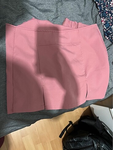 Diğer Etek , şort etek toz pembe gül kurusu