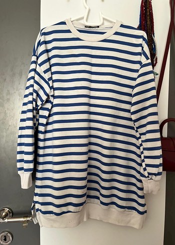 Mavi Çizgili Uzun kollu sweatshirt - Görsel 9