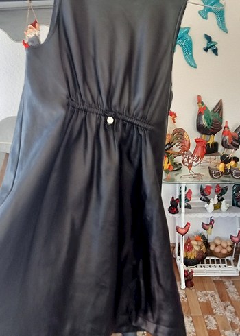 Siyah Deri V Yaka Hamile Tulum - Görsel 5