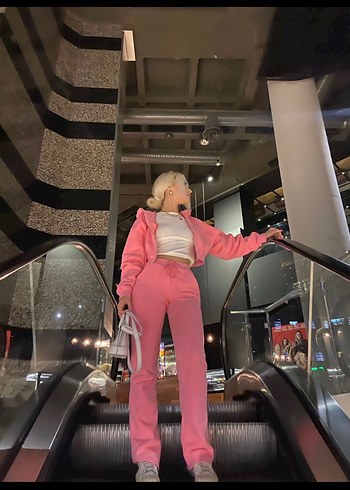 Holy lolly Kadın Pembe Kapüşonlu Eşofman Takımı - Görsel 2