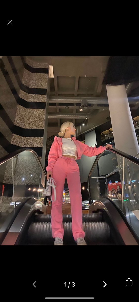 Holy lolly Kadın Pembe Kapüşonlu Eşofman Takımı - Görsel 2