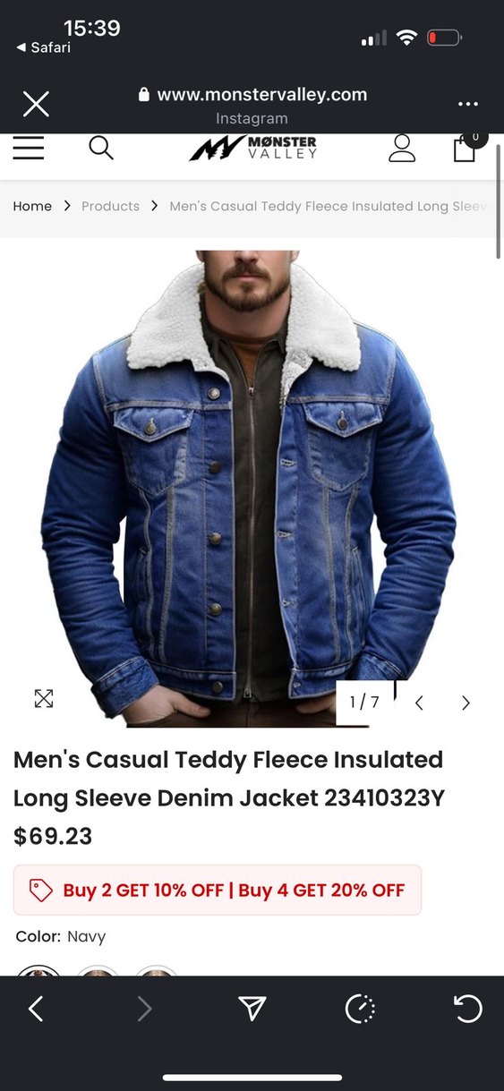 peluş kot ceket - Görsel 4