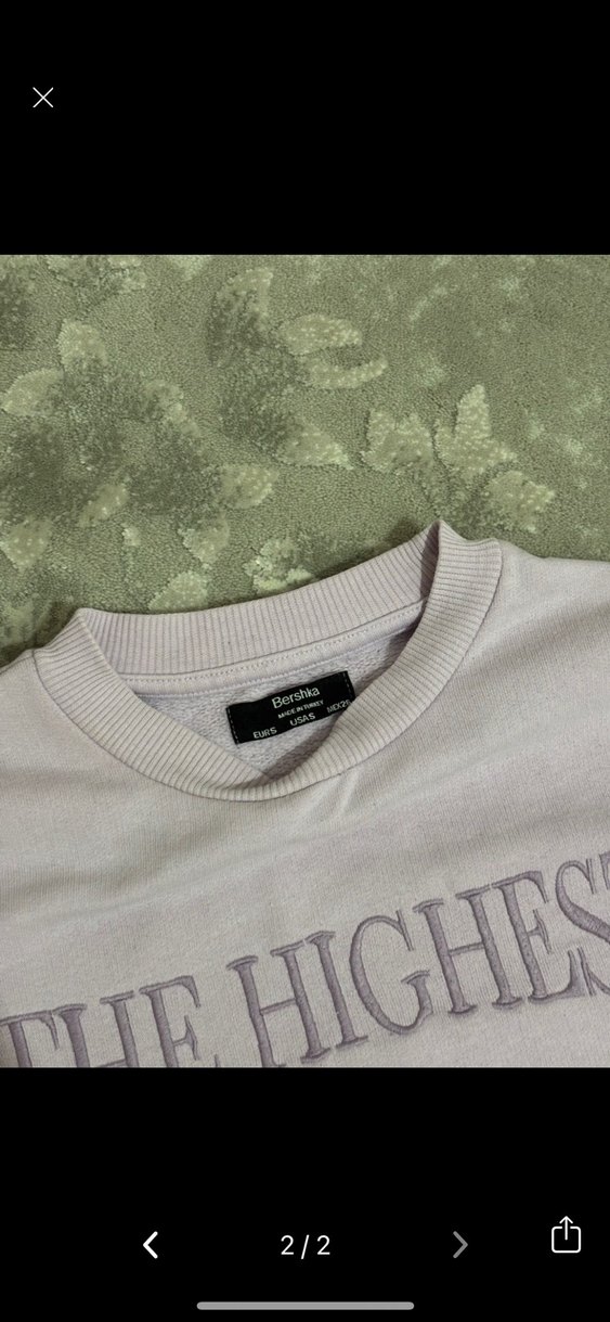 Bershka Lila Oversize Kadın Sweatshirt - Görsel 2