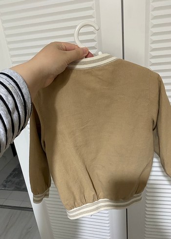 24-36 Ay Beden camel Renk Bej Düğmeli Erkek Çocuk Ceket