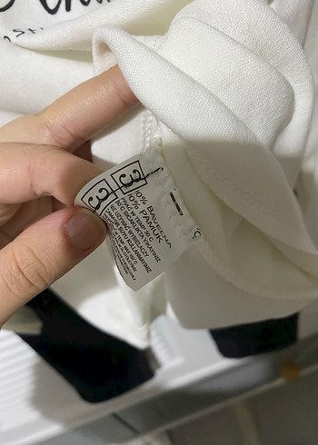 2 adet Beyaz ve siyah Baskılı Uzun Kollu  pantolonlu takım - Görsel 5