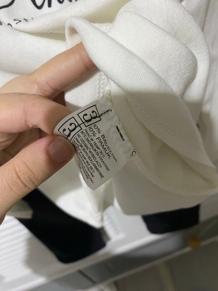 2 adet Beyaz ve siyah Baskılı Uzun Kollu  pantolonlu takım - Görsel 5