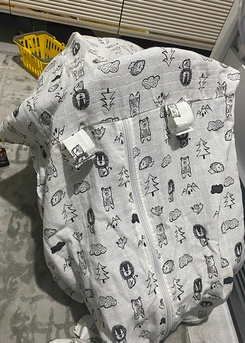 Gri Desenli Çocuk puset örtüsü - Görsel 4