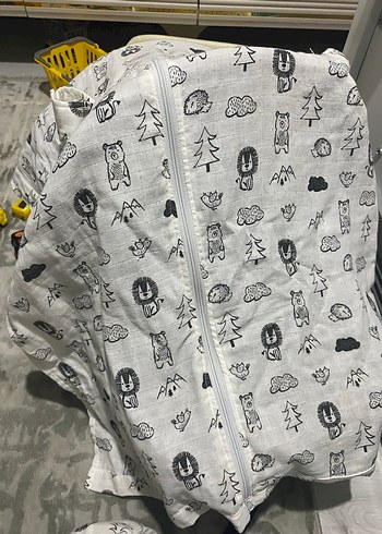 Gri Desenli Çocuk puset örtüsü - Görsel 3