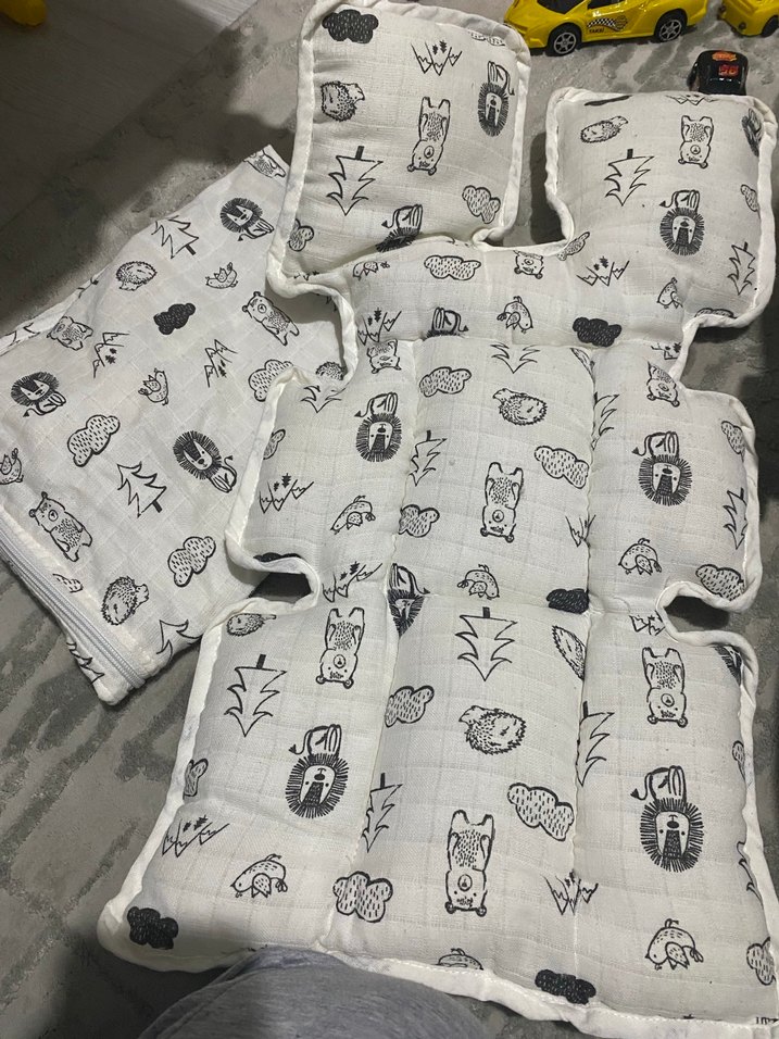 Gri Desenli Çocuk puset örtüsü - Görsel 5