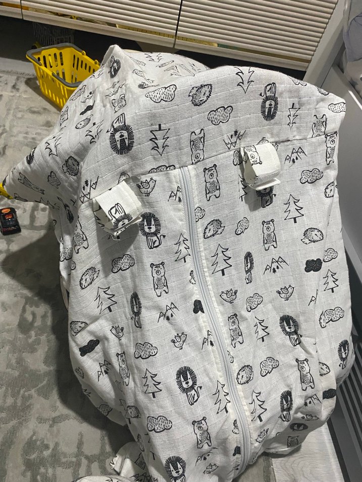 Gri Desenli Çocuk puset örtüsü - Görsel 4