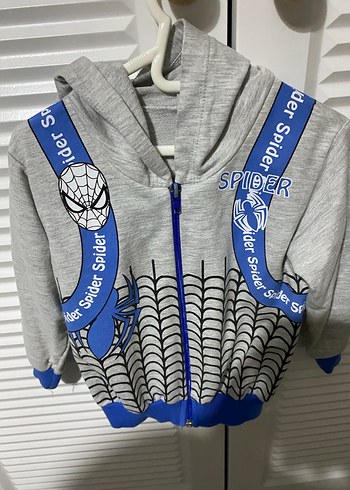 Gri Erkek Çocuk Fermuarlı Sweatshirt - Görsel 2