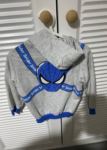 Gri Erkek Çocuk Fermuarlı Sweatshirt - Görsel 3