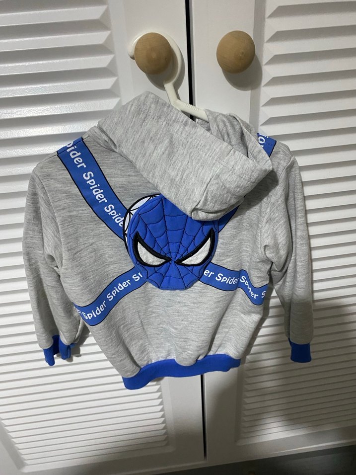 Gri Erkek Çocuk Fermuarlı Sweatshirt - Görsel 3