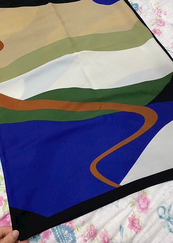 Kadın Çok Renkli Modern Şal - Görsel 2