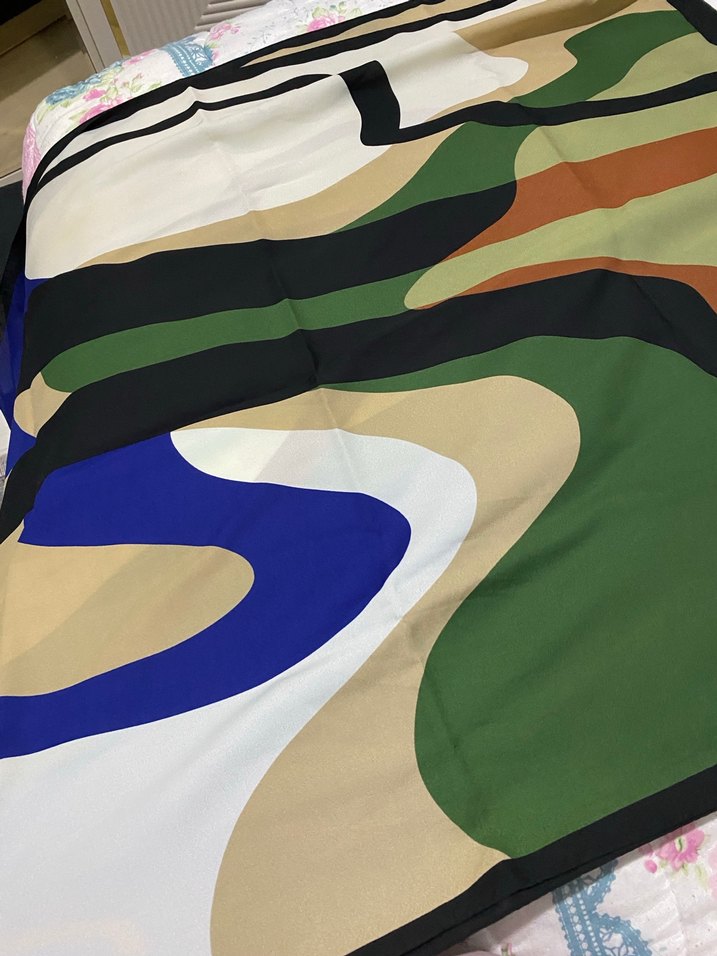 Kadın Çok Renkli Modern Şal - Görsel 4