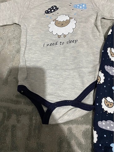 3 Ay Beden lacivert Renk Alt üst takım bebek