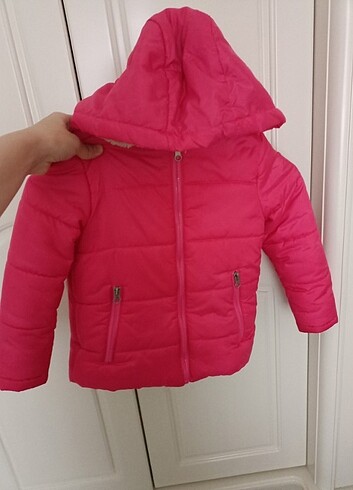 24-36 Ay Beden pembe Renk Kız bebek mont