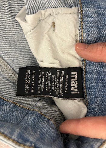 Bağcıklı Açık Mavi Bol Kesim Jean - Görsel 3