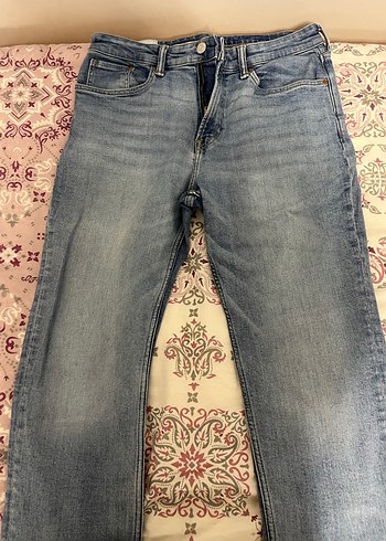 Bağcıklı Açık Mavi Bol Kesim Jean - Görsel 6