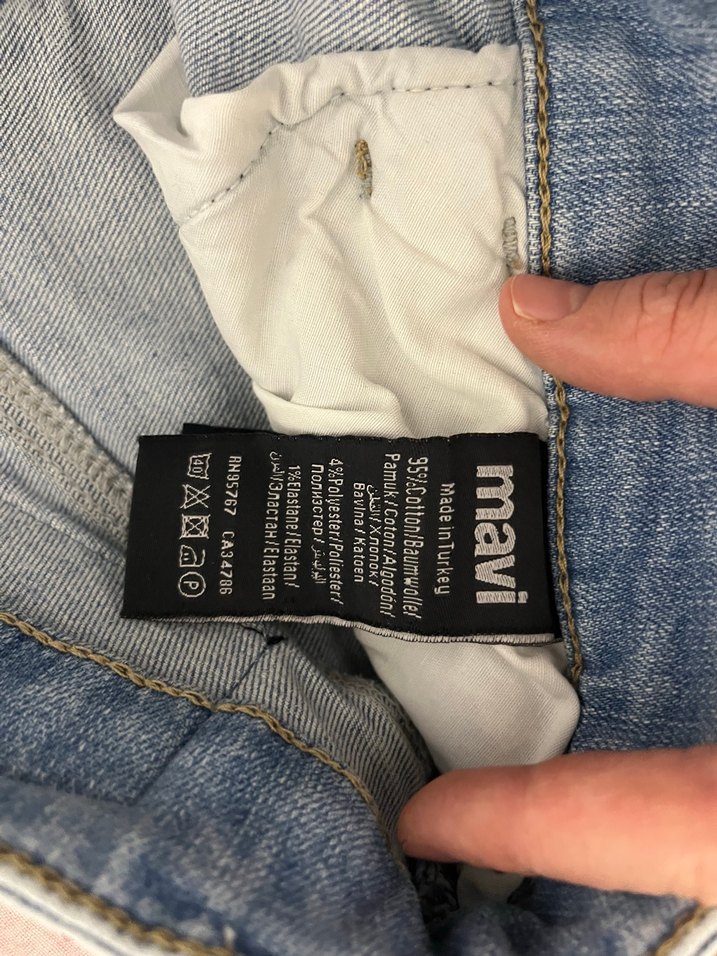 Bağcıklı Açık Mavi Bol Kesim Jean - Görsel 3