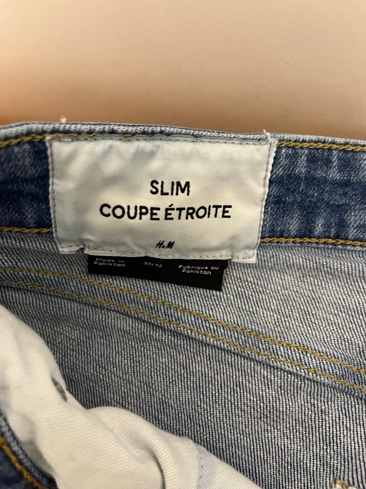 H&M Slim Fit Mavi Denim erkek Jean - Görsel 4